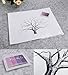 Fingerprints Tree, Proboths Creative Wedding Guest Signature Sign-in Book Canvas Ballons Tree Fingerprints Painting Decor for Wedding Party with 4pcs Ink Pads Purple