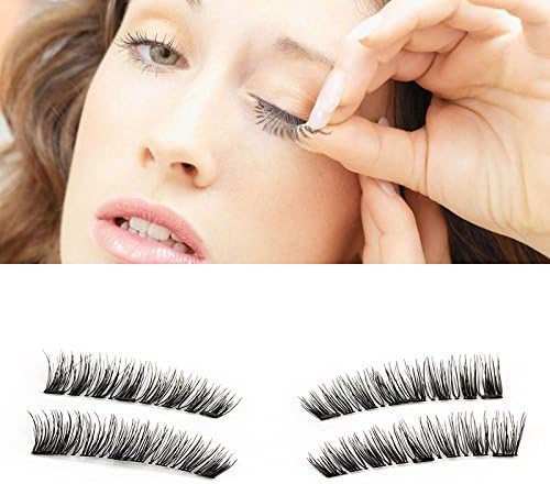 YUOIOYU 3 Magnet False Eyelashes Full Strip 3D Magnetic Eyelashes Hair Reusable Fake Eye Lashes
