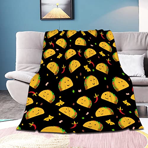 Atthadassi Cute Taco Tuesday Party Blanket Super Soft Flannel Blankets for Bed Sofa Living Room Bed Throw for Boy Girls Kids Children Multicolor 30\