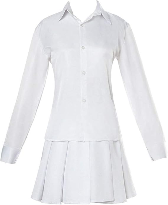 Amazon Com Anime The Promised Neverland Emma Cosplay Costume Yakusoku No Neverland Cosplay Costume Girl School Uniform For Women Clothing
