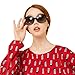 LECKIRUT Oversized Polarized Sunglasses for Women Vintage Fashion Rhinestone Designer UV Protection Sun Glasses Black