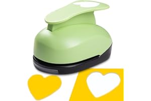 HKKYO Heart Punch Set - 3 Inch Heart Shaped Punches for Paper Crafts, Scrapbooking