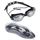 MIGAGA Swimming Goggles - Unisex No Leaking Triathlon Swim Glasses For Adult Men Women Youth Kids Child with Siamese EarPlugs,Swim Goggles with 100% UV Protection,Anti Fog Technology Ultra Comfort