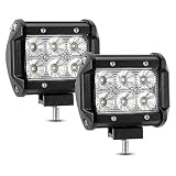 AAIWA LED Light Bar 18W LED Fog Light Flood LED Bar 2 PCS Off Road Lights 4" LED Pods LED Work Light Driving Lights for Truck SUV Jeep Boat ATV Lights
