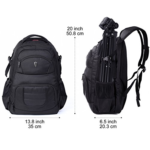 Victoriatourist DSLR Camera Bag Backpack with Laptop Compartment and Raincover Fits 15.6 inch Laptops, Black (Black6022)