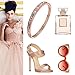 Brilla Gifts for Women Bracelet Rose Gold Plated Bangle Fashion Jewelry With Swarovski Crystals,7