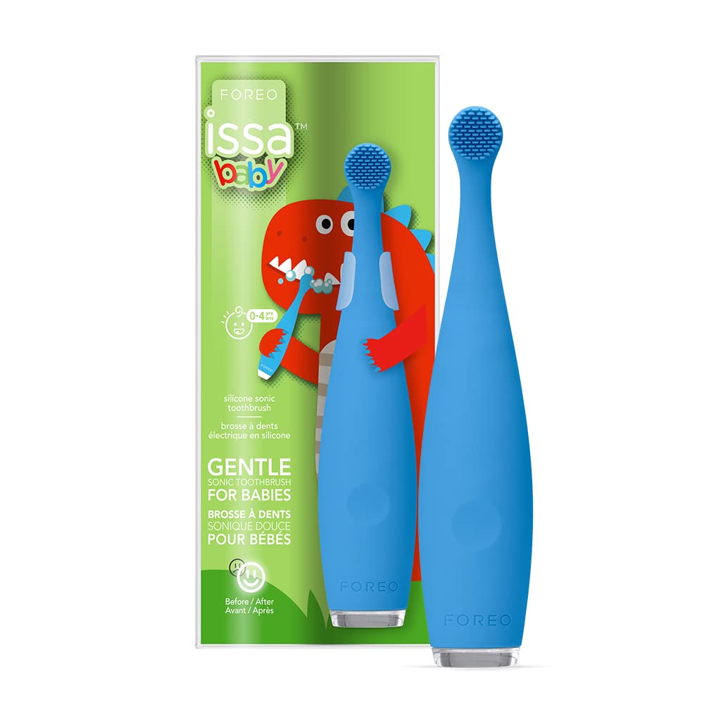 FOREO ISSA Baby Soft Sonic Toothbrush for 0-4 Years, Bubble Blue