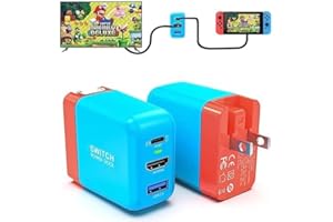 Mirabox Portable Switch Dock Charger for Nintendo Switch - 36W TV Docking Station with 4K HDMI, USB-C PD Fast Charging, USB 2.0 - Full-Featured USB-C Cable Included