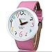 2013newestseller Pink Fashion Women Ladies Girls Quartz Bracelet Leather Wrist Watch