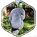 RitzyBay Handmade Rex Rabbit Fur Bunny Keychain with RitzyBay GiftBox (Small, LightGrey)