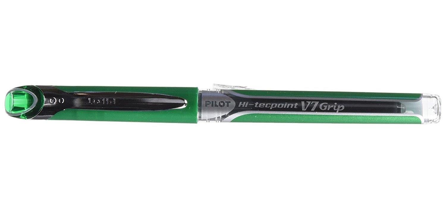 Pilot V7 Grip Liquid Ink Rollerball 0.7 mm Tip (Single Pen) - Green
