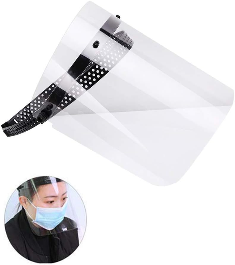 Face Shield Protective Safety Mask Anti-Saliva Protective Hat Transparent Full Face Isolation Anti-Pollution Hat for Men & Women Camping Purple