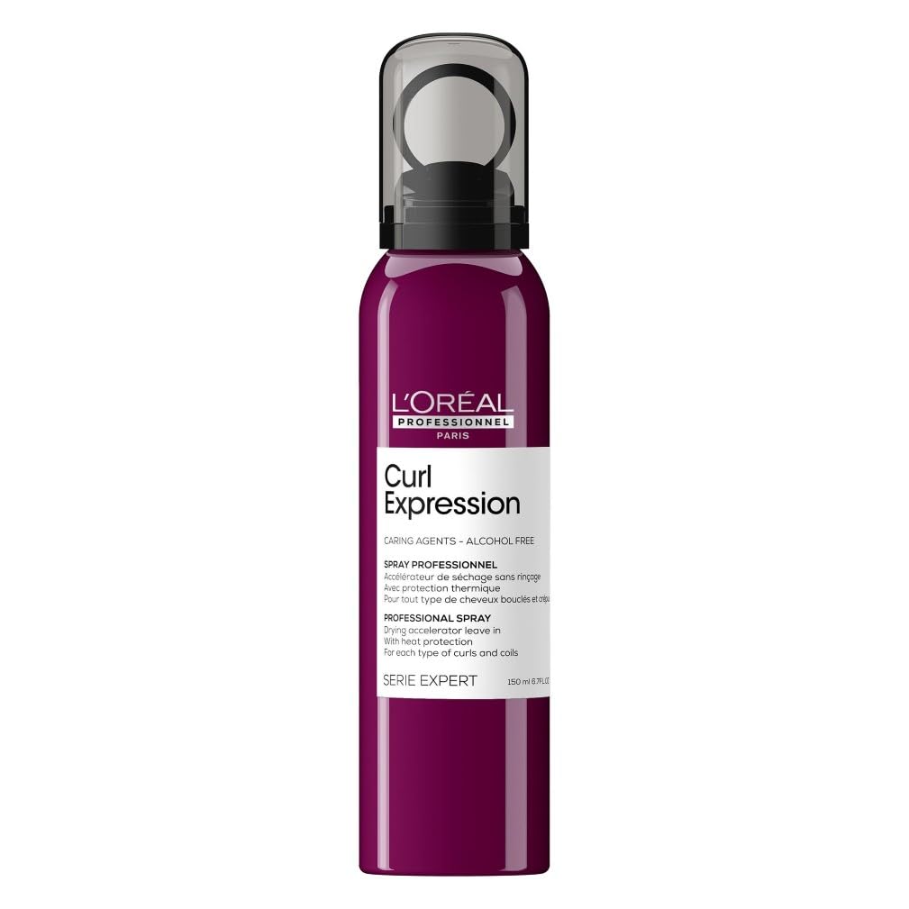 L'Oréal Professionnel Drying Accelerator, With Heat Protection, For Curly & Coily Hair, Ultra-Fine Mist, Serie Expert Curl Expression, 150 ml