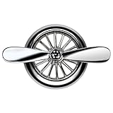 Elera Propeller Airplane Shaped Car Solid Vent-Clip Air Freshener Diffuser Air Purifier (Silver)