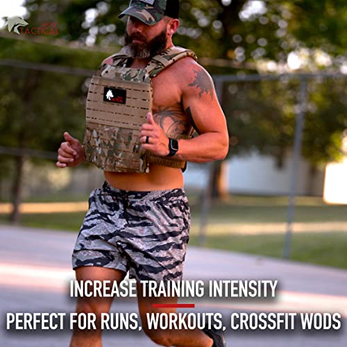 WOLF TACTICAL Adjustable Weighted Vest WODs, Strength and Endurance