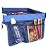 Kids Car Tray for Eat and Play by BUENAVO, 16”x 13”Waterproof Travel Organizer Tray with Large Mesh Side Pockets & Water Bottle Holder. 100% Safe (Blue)