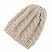 Baby Hat,Leegor Newborn Infant Knitting rosette Wool Twist Hat Soft Cap (Beige)