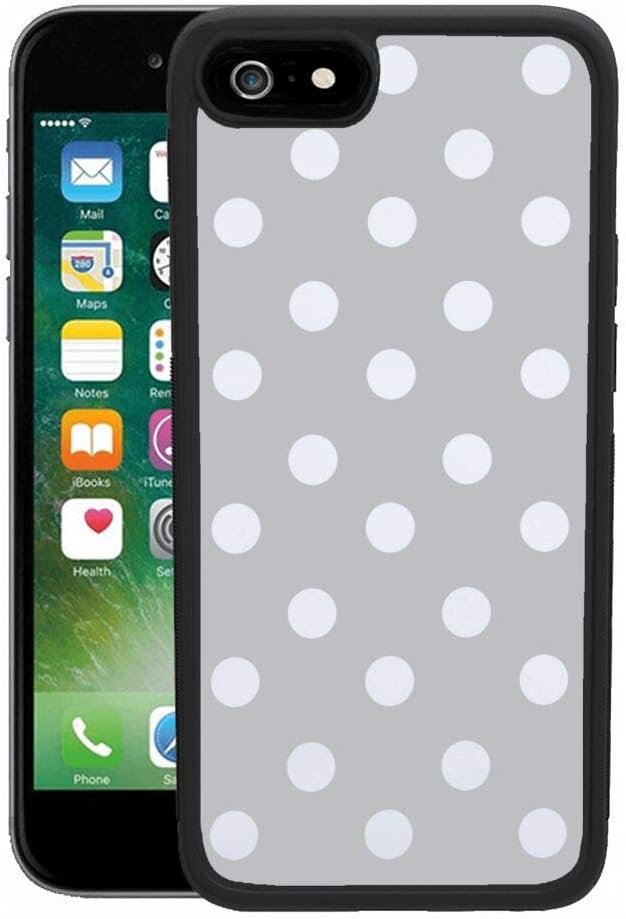 Phone Case Compatible for iPhone 6S & 6 4.7 Inch Gray Large Polka-dots White