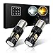 SiriusLED Super Bright White and Amber Switchback 3030 Chipset SMD LED Bulbs with Projector for Car Turn Signal Lights DRL 1157 2057 2357 7528 BAY15D P21/5W