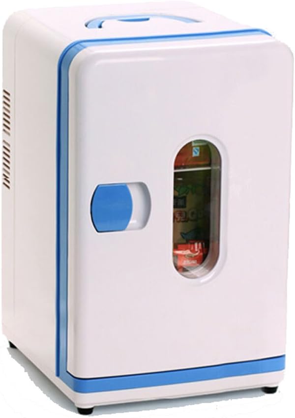 The harvest season- 12L Blue And White Refrigeration Car Refrigerator, Cold And Warm Car Dual-use Semiconductor Refrigeration 220V AC / 12V DC