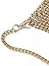 Simplee Apparel Women's Sexy Chain Halter Sleeveless Backless Metal Vest Sequin Crop Top (One Size, Gold Diamond), One size