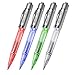 Write-Light 4 Pack LED Light Pens. Each Pen Has Its Own Color of Light: Red, Blue, Green, White. (Black Ink) For Students, Nurses, Doctors, Travel, Restaurants, Dream Journal, Night Writing Gift Idea.