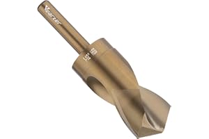 Vearter 1-1/2'' Twist Drill Bit, HSS M2 Quick Change Jobber Drill Bit with 1/2'' Round Shank, 118 Degree Split Point, Ideal f