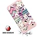 SKYLMW Case for iPhone 6 Plus, Case for iPhone 6s Plus, Three Layer Heavy Duty High Impact Resistant Hybrid Protective Cover Case for iPhone 6 Plus/6s Plus, Wave Flower/Rose