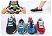 No Tie Shoe Laces, Silicone Shoelaces Lock Bands for Adults - 16pcs DIY, Eco-Friendly & Waterproof (Purple)