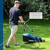 Hyundai 15 in Electric Lawn Mower 1600W Rear Roller Mulching 40 L Bag 10m Cord view 3