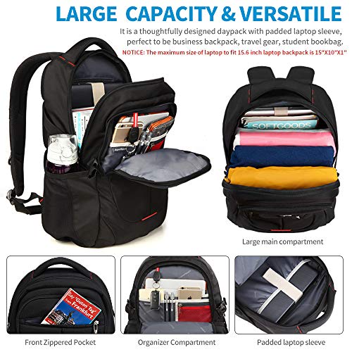 ASPENSPORT Laptop Backpack for Men School Student Bookbag Fit 15.6"Water Repellent