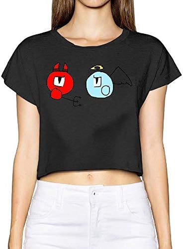 Christmas Cake Summer Devils Fight Angels Women Bare Midriff Crop Dancing Tops S