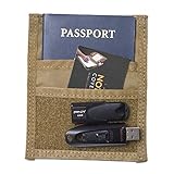 Tactical Notebook Covers Detachable Passport Pouch (Coyote Brown)