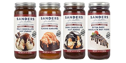 Sanders Sundae Best Gift Box, 4 Flavor Assortment of 20 oz Jars, 80 oz total (Dark Chocolate, Milk Chocolate, Classic Caramel, Extra Dark Chocolate) - Thumbnail 6