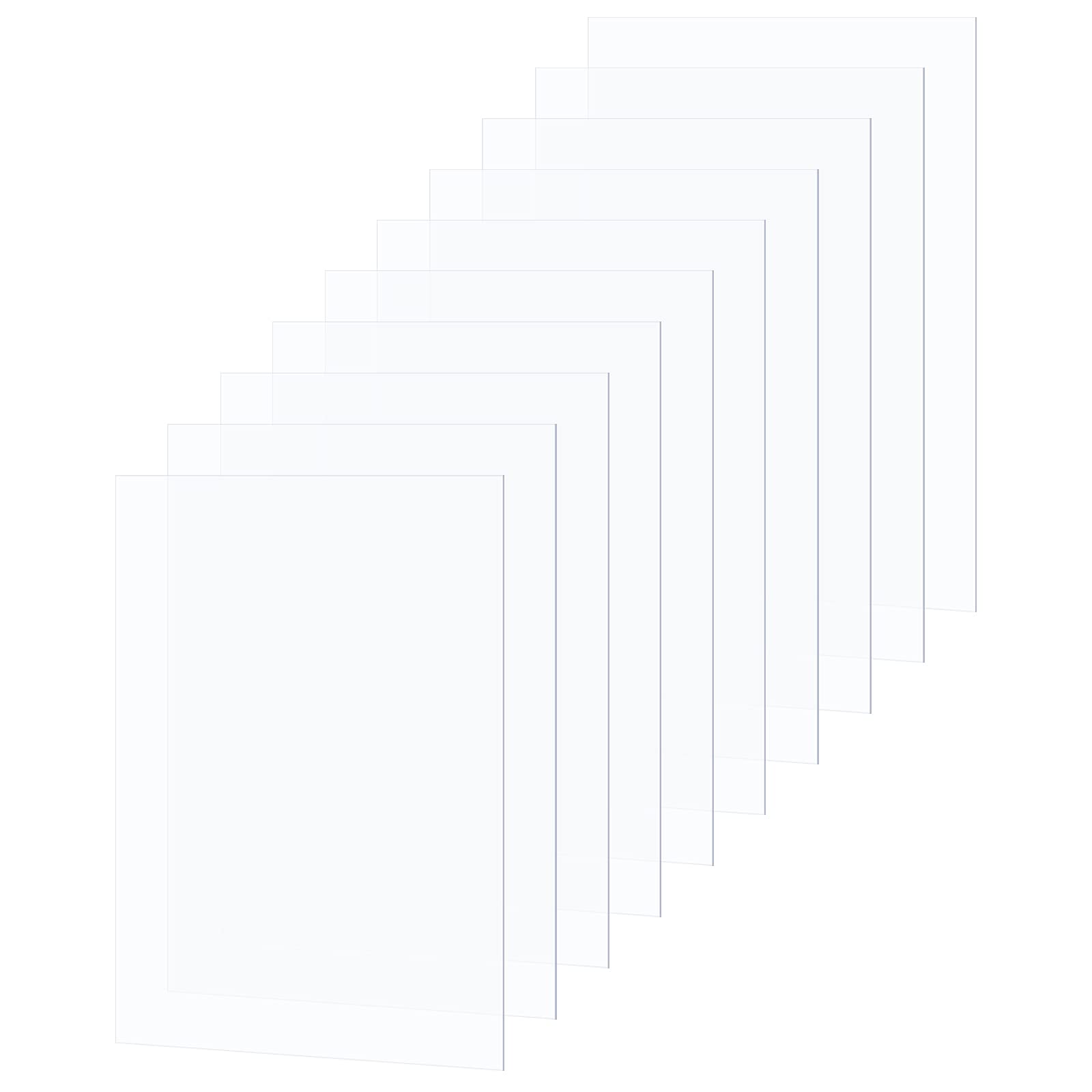 OLYCRAFT 30 Sheets 0.7mm Transparent Acrylic Sheet Picture Frame Replacement Glass Clear Protective Sheets for Photo Frame and Projects Display - 3.5x5 Inch