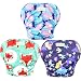 Wegreeco Baby & Toddler Snap One Size Adjustable Reusable Baby Swim Diaper (Mermaid,Fox,Feather,Small,3 Pack) primary