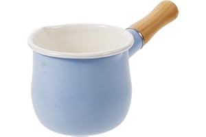 Beavorty Multi-Function Enamel Milk Pot Small Saucepan for Cooking and Boiling Food