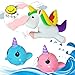 Slow Rising Jumbo ANIMAL SQUISHIES: Unicorn & Whale Cartoon Squishies Kawaii Soft Squeeze Toys Stress Relief Toys For Kids and Adults, 3 Pack