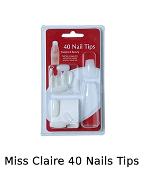 Miss Claire Miss Claire 40 Nails Tips, White, 1 Count,