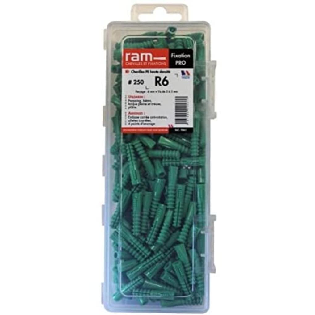 Box of 50 Dowels Without Collars, 10 mm x 48 mm, Blue