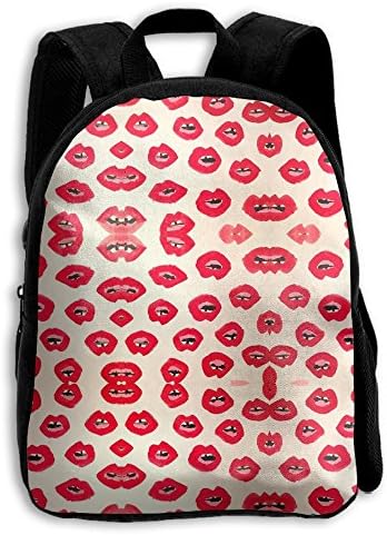 Rose Lips Watercolor Boys Girls Popular Printing Toddler Kid Pre School Backpack Bags Lightweight