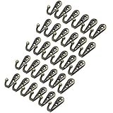 DD-life 30pc Vintage Bronze Wall Mounted Single Hook Hangers (B)