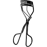 Namyo Premium Eyelash Curler Black Edition with 5 Years of Silicone Pads Supply - Makeup Lash Tool with Lasting Lift. Gift Ready Packaging with Satin Bag. Travel Ready. Soft Grip.
