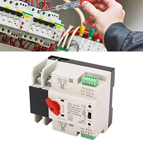 ZAWELIYO Interruptor de Transferencia Automática de Doble Potencia de 110V 100A con PC y Contactos Plateados Interruptor de de Transferencia de Generador P ATS para Montaje, PZ30