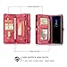 Galaxy Note 8 Case,AKHVRS Handmade Premium PU Leather Wallet Case,Zipper Wallet Case [Magnetic Closure]Detachable Magnetic Case & Card Slots for Samsung Galaxy Note 8 - Red