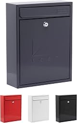 Burg-Wächter MB05A Anthracite Postbox Galvanised Steel 26x33x9cm view 3