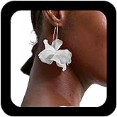 IRCOMULTI Boho Acrylic Flwoer Drop Earrings Resin Tiered Petal Flower Earrings Large Pink Flower Earrings Exaggerated Flower Dangle Earrings Flower Floral Earrings Jewelry for Women