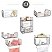 mDesign Steel Wall Mount Storage Organizer Shelf Rack with Towel Bar - Mounted Shelves for Bathroom, Laundry Room, Kitchen, Garage - Basket for Hand Towels, Washcloth - Concerto Collection - Bronze