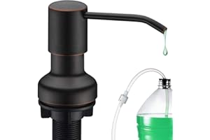 SONTIY Soap Dispenser for Kitchen Sink, Kitchen Hand Soap Dispenser Pump Oil Rubbed Bronze, Countertop Soap Dispenser Pump with 47" Extension Tube kit, Built in Refill from The Top+17 OZ Bottle