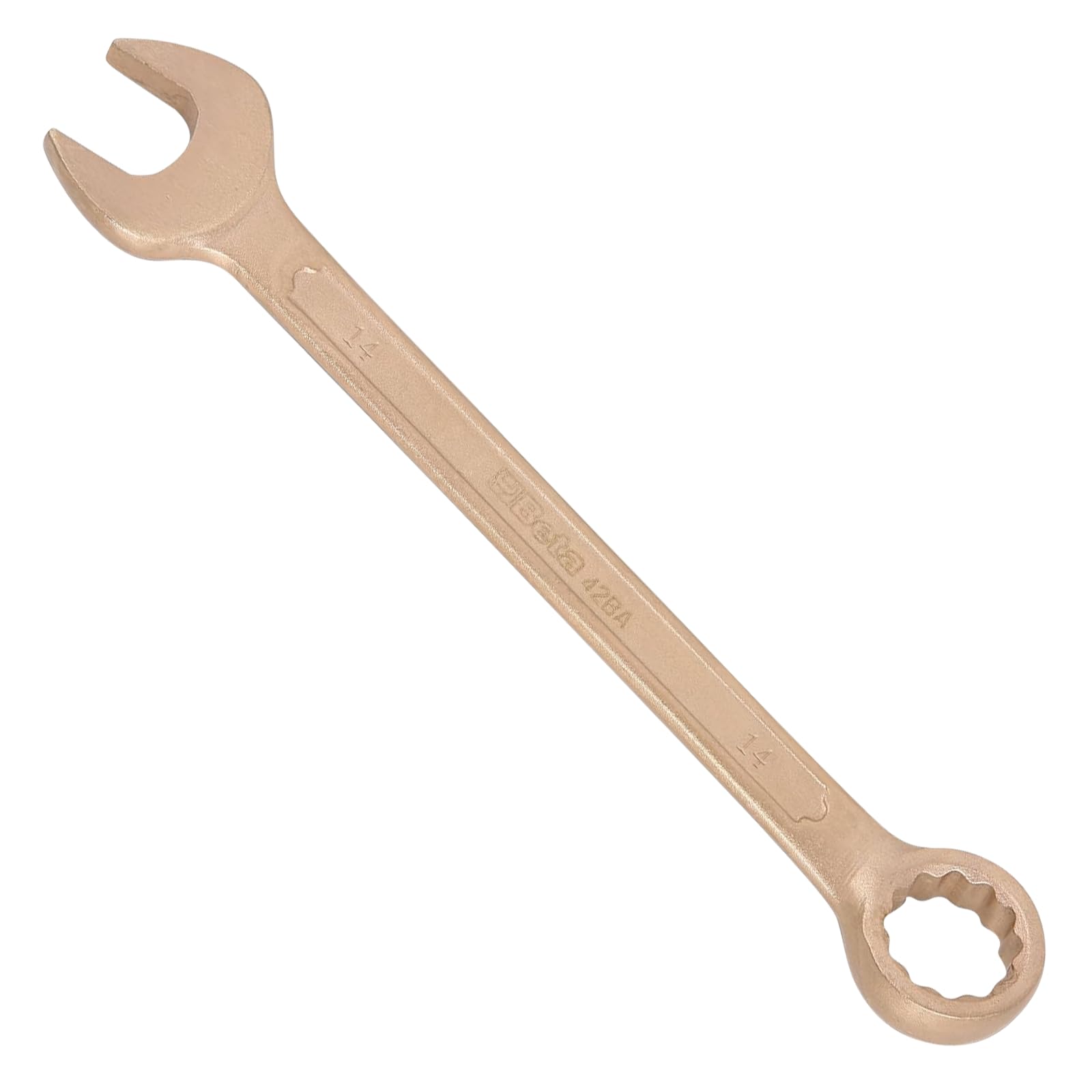 Beta 420814 Sparkproof Combination Spanner, Open Bi-hex Ring Ends, 14mm Size